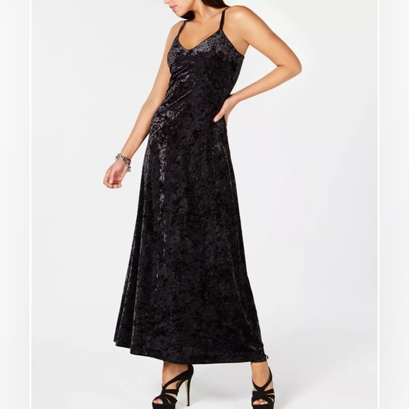 MICHAEL Michael Kors Crushed Velvet Slip Maxi Dress Size Xs - Picture 1 of 13